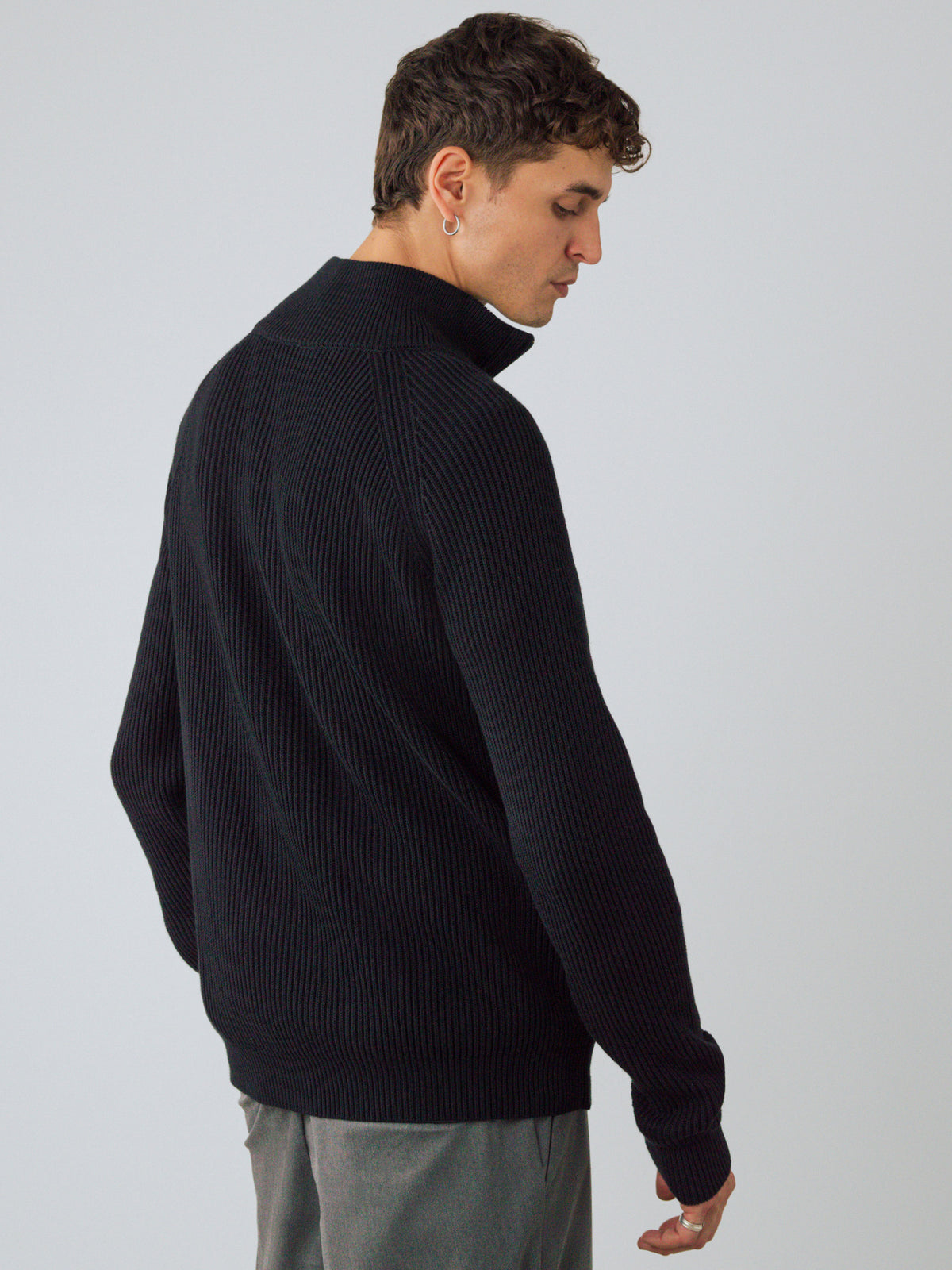 Half-Zip-Strick