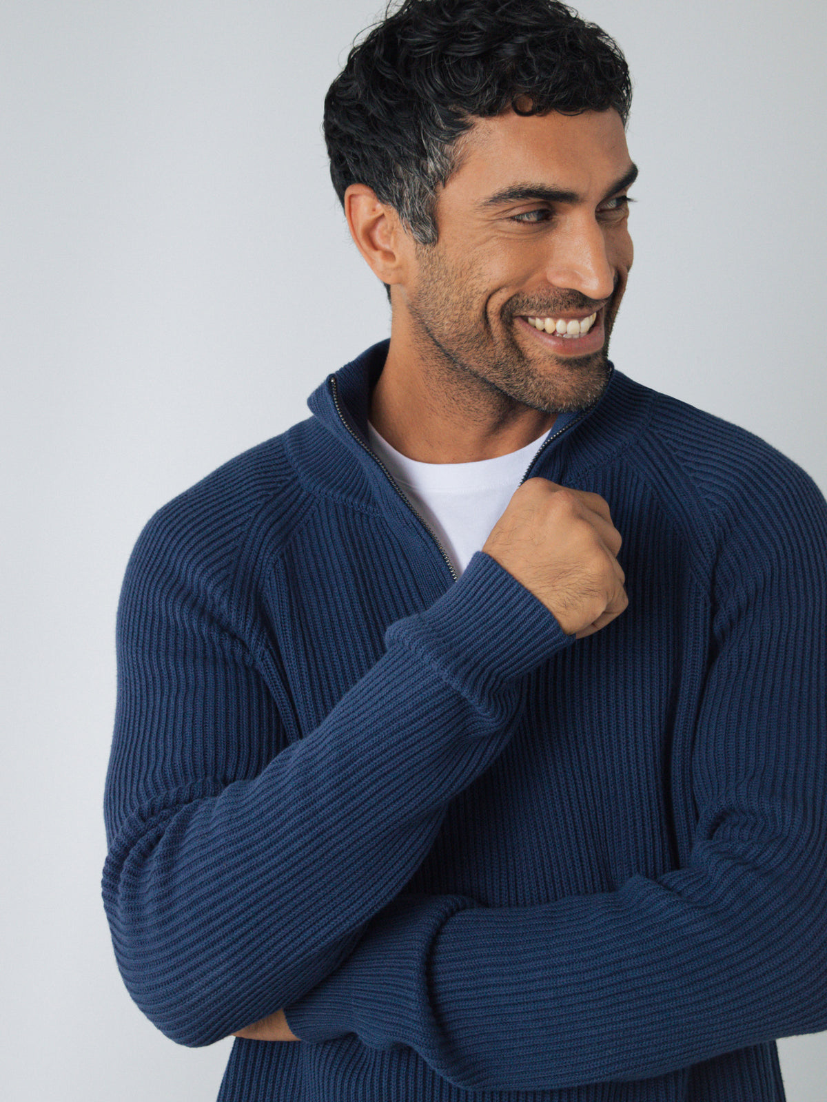 Half-Zip-Strick