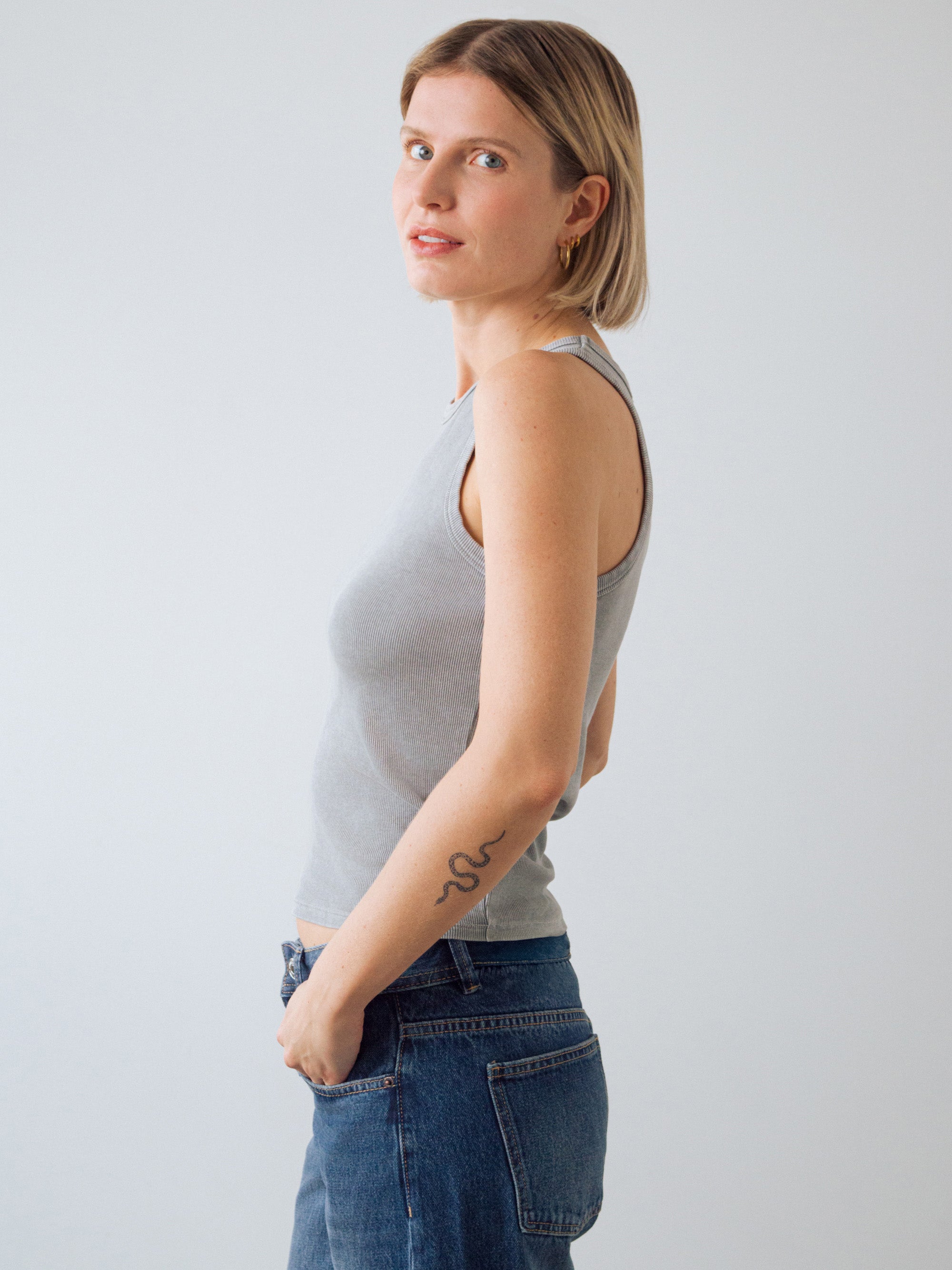 Ribbed Racer Top