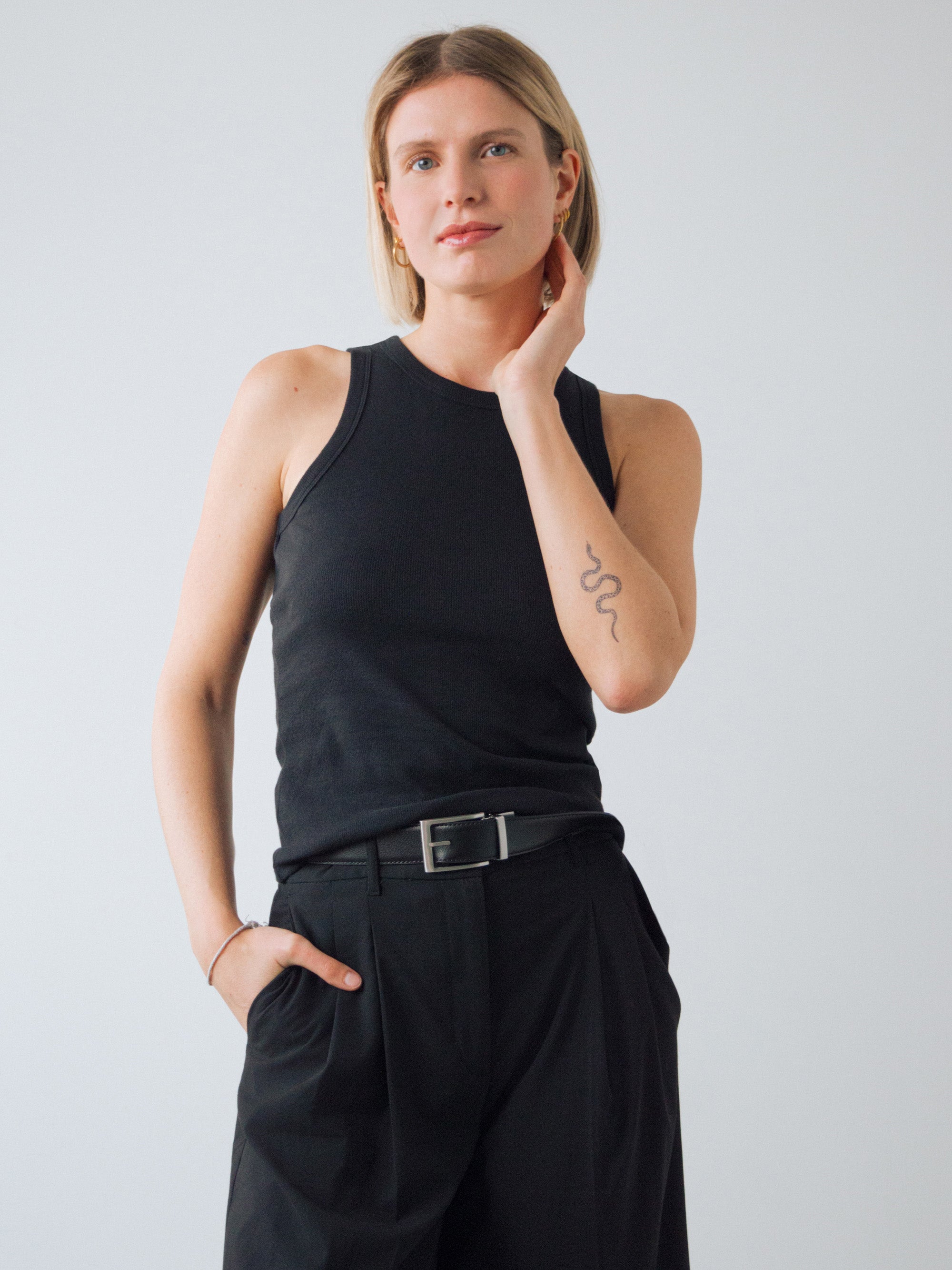 Ribbed Racer Top
