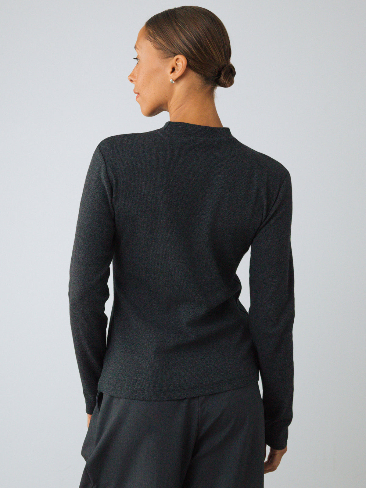 Langarm Shirt mit Stehkragen