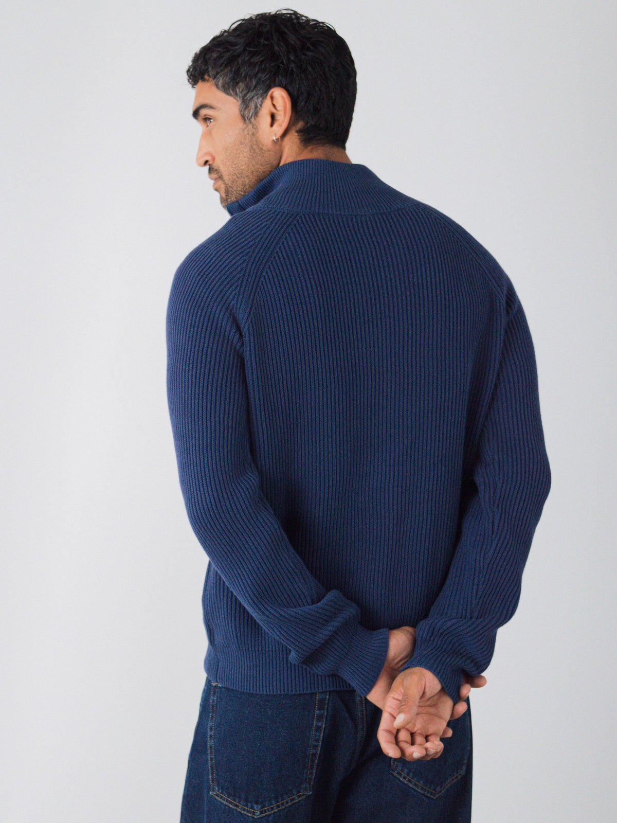 Half-Zip-Strick
