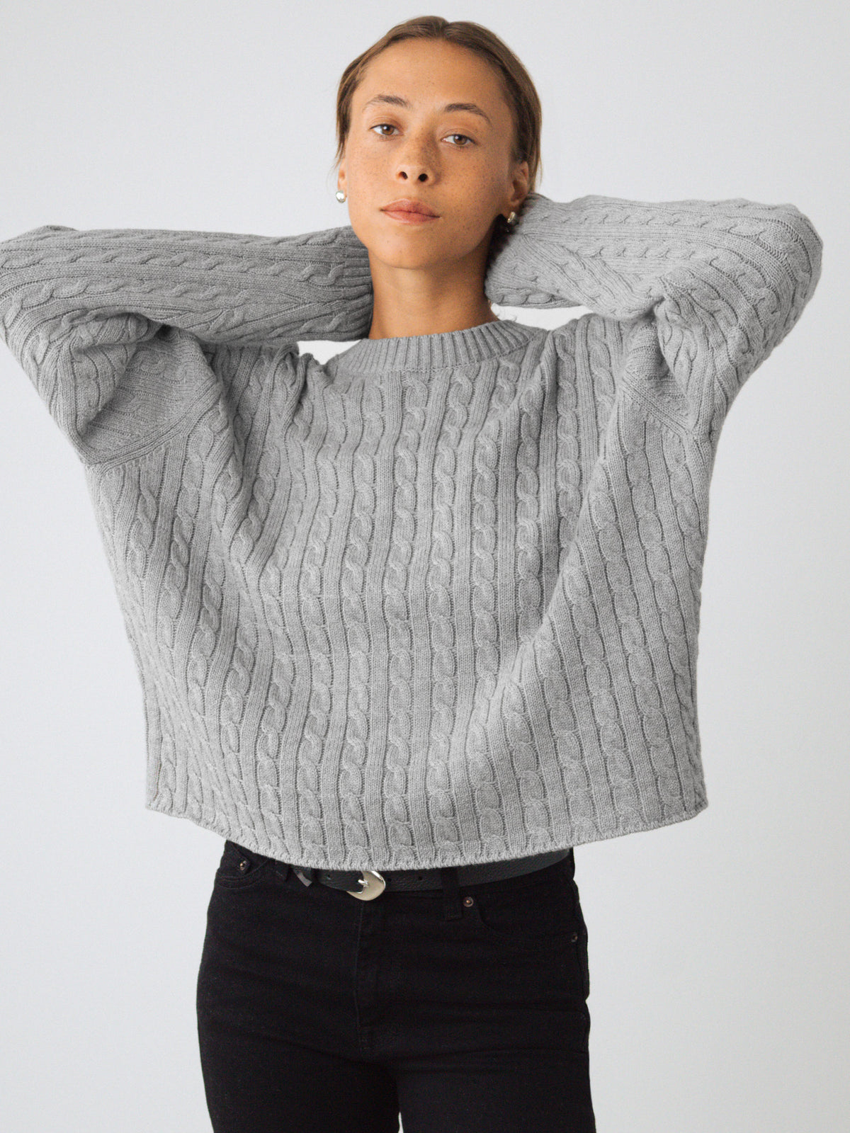 Zopfstrickpullover